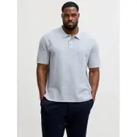 Jack & Jones Lichtblauw poloshirt Plus Size textuur