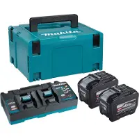 Makita PSKGPE2J | XGT startset 40V Max in Mbox3 (2x 8.0Ah BL4080H accu + DC40RB duo snellader) - PSKGPE2J