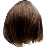 Torribaly Korte rechte pruiken Braziliaanse volle pruiken (40 cm) bruine kleur