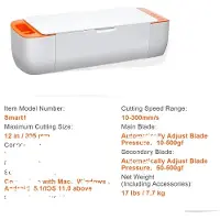 OEM Vinylsnijmachine, Draadloze connectiviteit, Automatische instelling van de snijmes, Oranje en wit