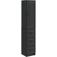 vidaXL Kast Set 2 st 33 x 34,5 x 87 cm Bewerkt hout Zwart