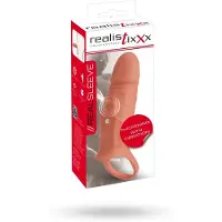 Realistixxx - penis sleeve met cockring en vibratie - naturaalkleurig