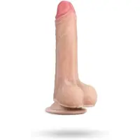 Lovetoy Sliding-Skin - realistische dildo - dubbel laag - 18cm - huidskleur