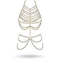 Cottelli - Lichaamsharnas met kettingen - goudkleurig