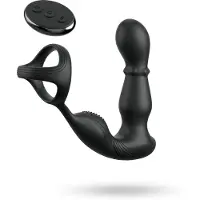 Pipedream Anal Fantasy Ass-Gasm - anaal vibrator met draaiende kop en penisring (zwart)