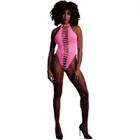 Shots Glow in the Dark Hoog uitgesneden Body - Roze