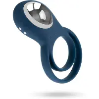 Boners - Vibrerende Cockring voor Koppels - Blauw