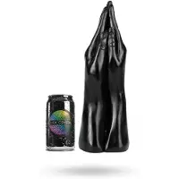 Vuxen Dark Crystal Christian Dildo Black Per stuk