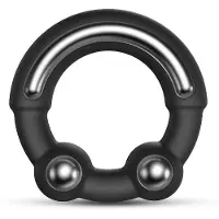 Dorcel - penisring met metalen inzet - zwart