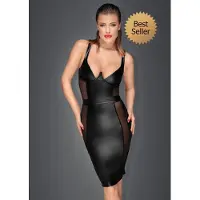 Erotic Treasure Noir Handmade Wetlook Jurk Venus
