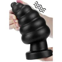 Vuxen - King Size Vibrerende Buttplug - Anal Cracker - 18 cm – Zwart