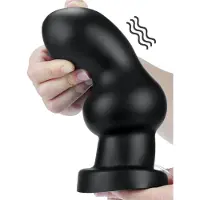 Vuxen - King Size Vibrerende Buttplug - Rammer - 18 cm - Zwart