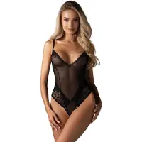 Obsessive Blomentis Teddy Open Kruis Zwart XS/S