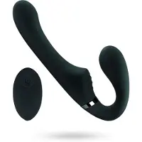 No Parts - Avery Strapless Strapon Vibrerende Dildo 22 cm - Zwart