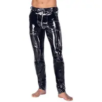 Black Level Men's Vinyl Trousers L