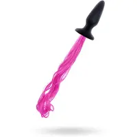 NSNovelties Unicorn Tails Buttplug Met Roze Staart - Zwart
