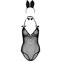 Daring Intimates - Classic Bunny Roleplay Set - Womens lingerie Roleplay Zwart S/M