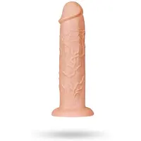 Lovetoy Dildo 28 cm Vaalea imukupilla