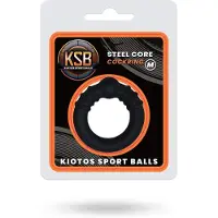 Kiotos - Siliconen Cockring met Stalen Kern - Zwart M