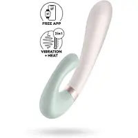Satisfyer Heat Wave - App-gestuurde verwarmende vibrator (mint)