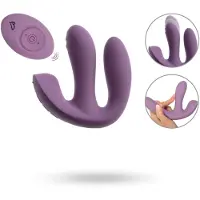 Beau Coeur Mireva - vibrator met drie armen - afstandsbediening - paars
