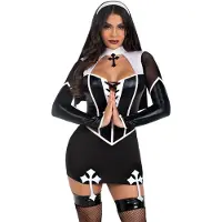 Leg avenue - Holy Hottie Kostuum - L - Zwart