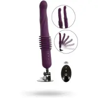You2Toys - op afstand bestuurbare verwarmde stotende vibrator (paars)