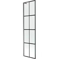 Mexen Next L badwand 1-delig 50 x 150 , zwart raster, gunmetal - 895-050-000-03-77-95