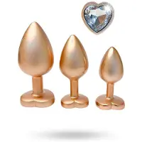 Dream Toys - Aluminium buttplug set met siersteen - 3 stuks