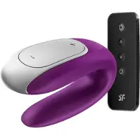 Satisfyer Double Fun - App-gestuurde partner-vibrator (paars)