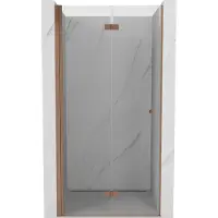 Mexen Mist-F vouwdeur douche links 70 , transparant, geborsteld koper - 8A6-070-000-65-00-L