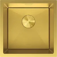 Mexen Trixo stalen gootsteen met één bak 440 x 440 , gouden HC - 6413441000-55HC
