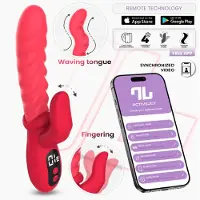 Vuxen IY - Tingly - Golvende Vibrator met Vinger - App Control - Roze