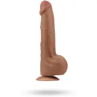 Vuxen - Sliding Skin Dildo 29 cm - Bruin