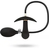 EasyToys Anal Collection - Opblaasbare Buttplug met Pomp 8 cm - Zwart
