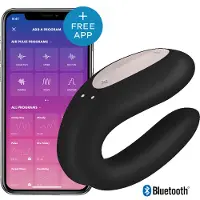 Satisfyer Double Joy Zwart - Met app en Bluetooth
