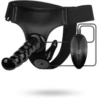 EasyToys Fetish Collection - Vibrerende Strap-On Set - Zwart