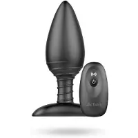 Vuxen - Asher Butt Plug With Remote Control Magnetic Usb Black
