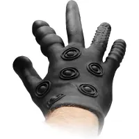 Fist It - Siliconen stimulatie handschoen - Zwart