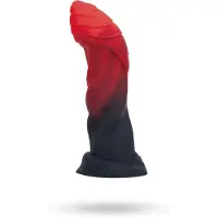Vuxen Power Monsters - Infernal Goliath - Monster Dildo - 25 cm - Zwart/Rood