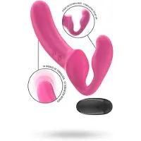 Intense - AMY DUBBELE VIBRATOR 20 CM ROZE AFSTANDSBEDIENING | VIBRATOR | VIBRATOR VOOR VROUWEN | SEKSSPEELTJES VOOR VROUWEN | SEX TOYS VOOR VROUWEN | SEKSSPEELTJES VOOR VROUWEN | SEX TOYS VOOR VROUWEN