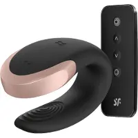 Satisfyer Double Love - Paarvibrator met app- en afstandsbediening (zwart)