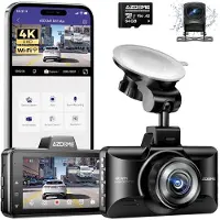 AZDome M01 MAX 4K + 1080P Dashcam, Dubbele camera met Super Nachtzicht