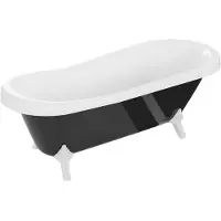 Mexen Retro vrijstaande badkuip 170 x 75 , wit/zwart, witte poten - 53251707575-20