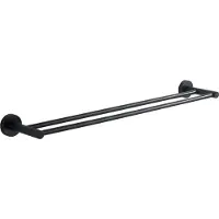 Mexen Remo dubbele handdoekhouder, zwart - 7050725-70