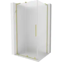 Mexen Velar L schuifdouchecabine 120 x 70 , matglas, geborsteld goud - 871-120-070-33-55