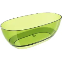 Mexen Pure lime vrijstaande transparante badkuip 170 x 80 , chromen afvoerplug - 58071708012