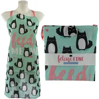 Puckator Schort - - Voer mij Meow - Leuke print - 35% katoen - Machinewasbaar