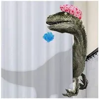 Melitt Grappige Dinosaurus Douchegordijn Badkamer Gordijn met Cartoon Baden Stof voor Kinderen