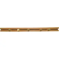 Tlily Schuifbare wandhanger van massief hout Een rij multifunctionele wandhaken bij de ingang Kledingrek